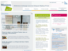Tablet Screenshot of missions-sante.com